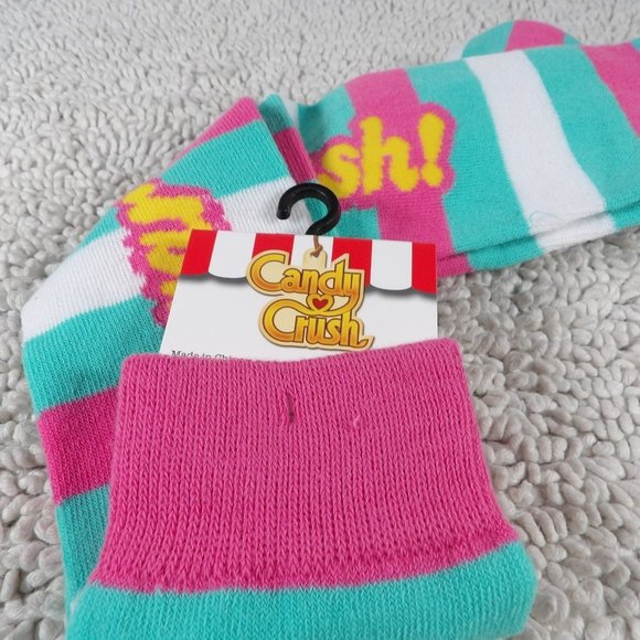 Stripped Pattern Above Knee Socks Candy Crush - Picture 2 of 4